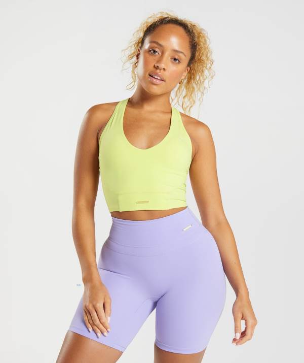 Damske Tielko Gymshark Whitney Crop Zelene | KU7308965